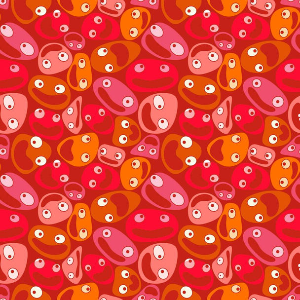 Cartoon kids store monsters seamless aliens kawaii pattern for clothes print and wrapping paper and accessories and school notebooks and fabrics . High quality illustration - 写真・画像