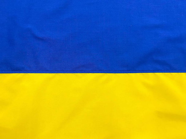 Bandera de Ucrania fondo. País de Europa del Este. Patriotismo. Democracia y política. - Foto, imagen