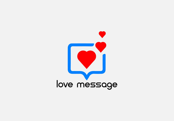 Love Message Abstract emblem logo design - Vettoriali, immagini