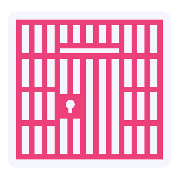 В'язниця сучасна іконка Векторні ілюстрації
 - Вектор, зображення