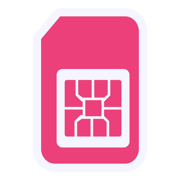 Icono de tarjeta SIM, ilustración vectorial
 - Vector, imagen