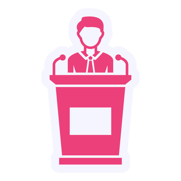 speaker icon. simple illustration of politician vector icons for web - Vector, Image