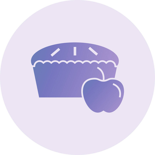 apple pie, web icon simple illustration - ベクター画像