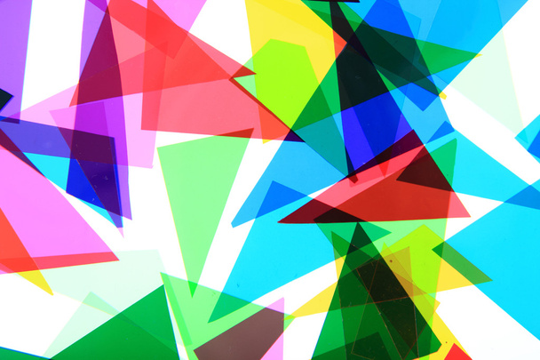 текстура из цветных пластиковых треугольников
  - Фото, изображение
