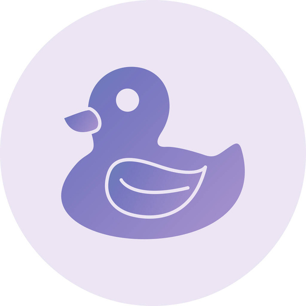 Diseño del icono del glifo del vector del pato del juguete  - Vector, Imagen