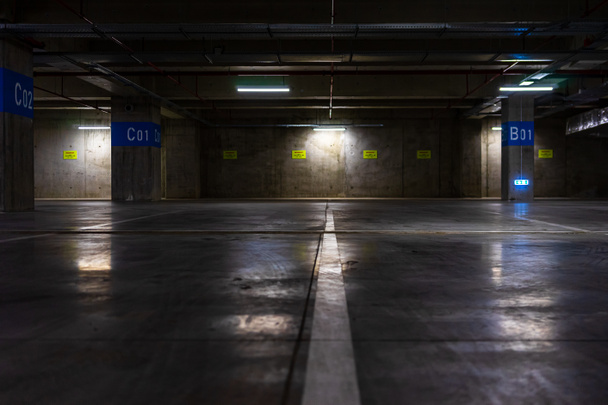 Empty parking lot. Underground parking garage - Photo, Image