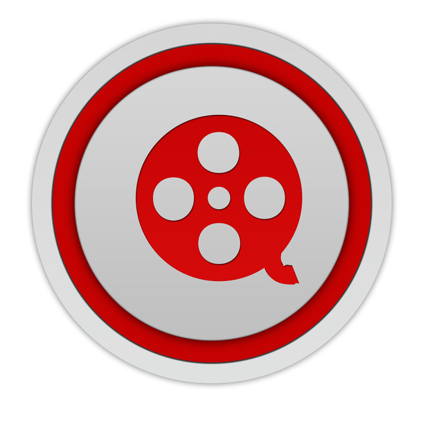icono circular de la película sobre fondo blanco
 - Foto, Imagen