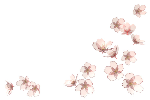 Flores de cerezo de estilo de trabajo de vidrio
 - Foto, Imagen
