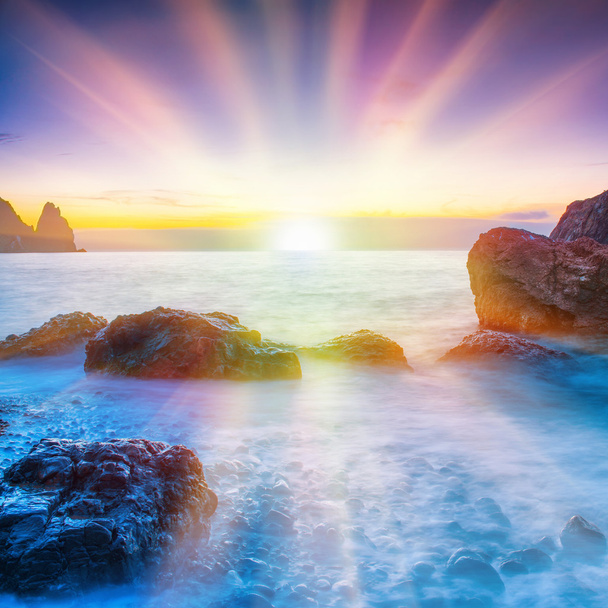захід сонця на пляжі
 - Фото, зображення