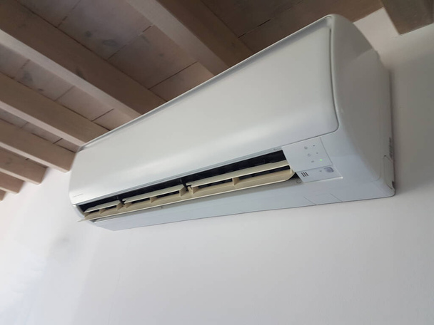 air condition aircondition air-condition on the white wall  modern dievice - Zdjęcie, obraz