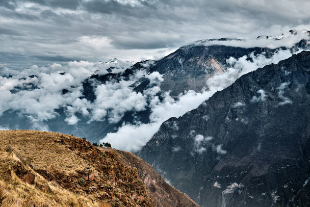 Colca Canyon. Mountain landscape in the Andes, Peru. - Fotoğraf, Görsel