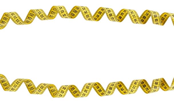 Rahmen aus gelbem Maßband - Foto, Bild