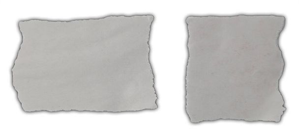 Dos pedazos de papel roto  - Foto, imagen