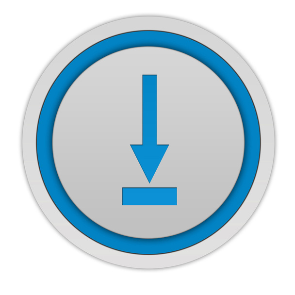 download circular icon on white background - Фото, изображение