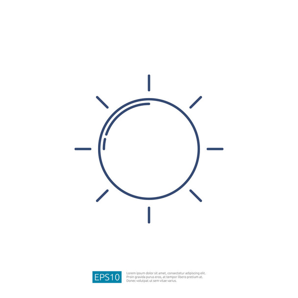 Sun Icon for Brightness. Intensity Setting Vector - Vecteur, image