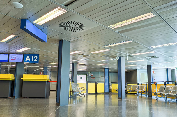 Departures airport terminal; travel and transportation industry theme - Fotografie, Obrázek