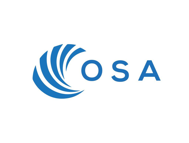 Дизайн логотипа OSA на белом фоне. Концепция логотипа творческого круга OSA. Дизайн букв ОСА. - Вектор,изображение