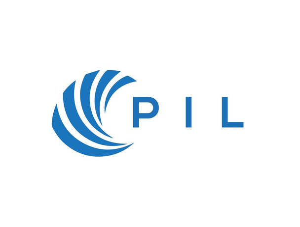 PIL letter logo design on white background. PIL creative circle letter logo concept. PIL letter design. - Vector, Image