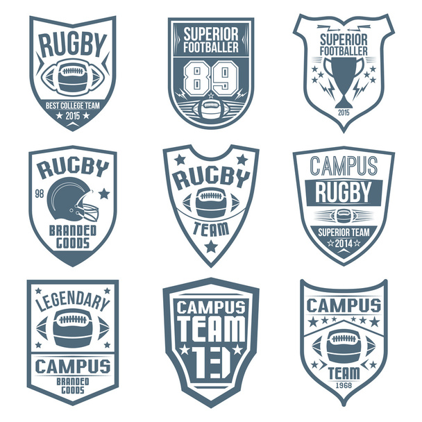 emblemas de rugby
  - Vector, Imagen