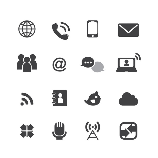 Communication icons - Διάνυσμα, εικόνα