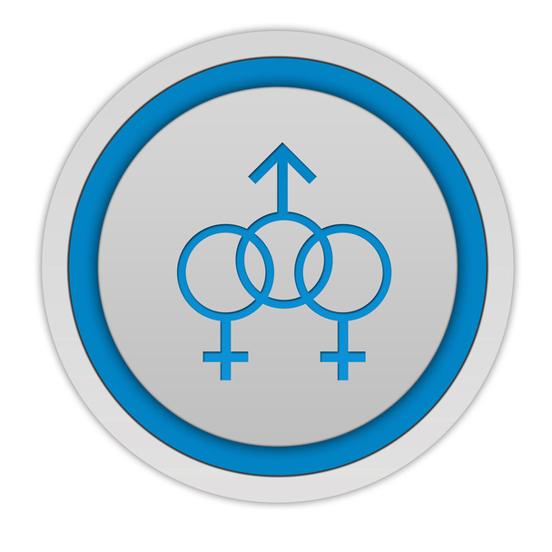 Icône circulaire de sexualité sur fond blanc
 - Photo, image