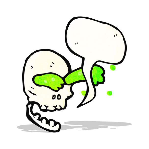 dibujos animados baboso squirting cráneo dibujos animados
 - Vector, Imagen