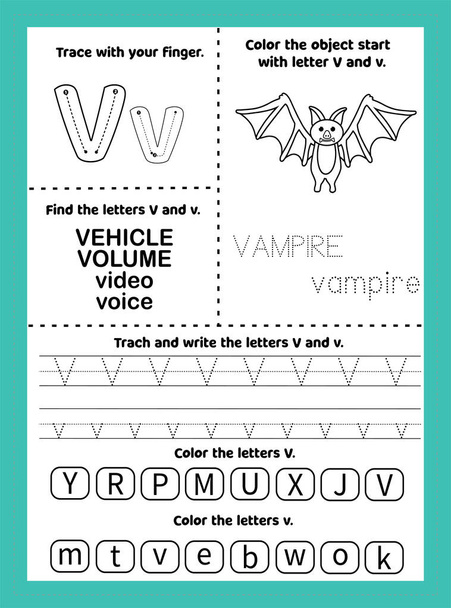  Letter and Number Tracing Worksheet - Vektor, kép