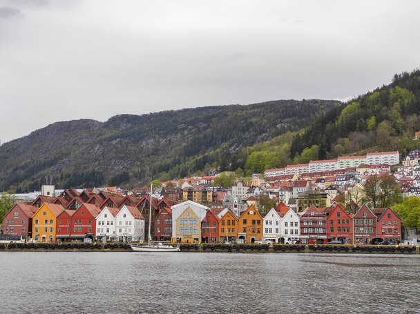 Bergen, Norway: 4 May 2022 - Bryggen - Foto, imagen