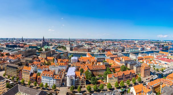 View of Copenhagen panorama - Fotoğraf, Görsel