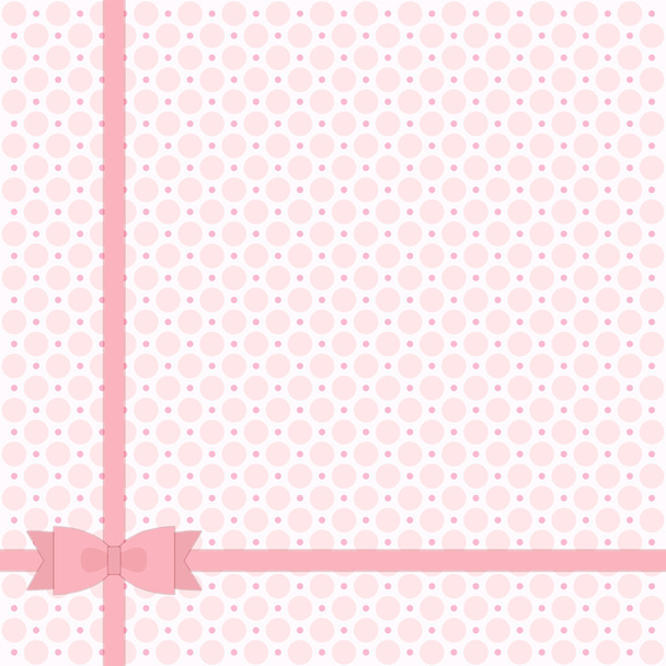 Pattern with ribbon and bow - Vector, afbeelding