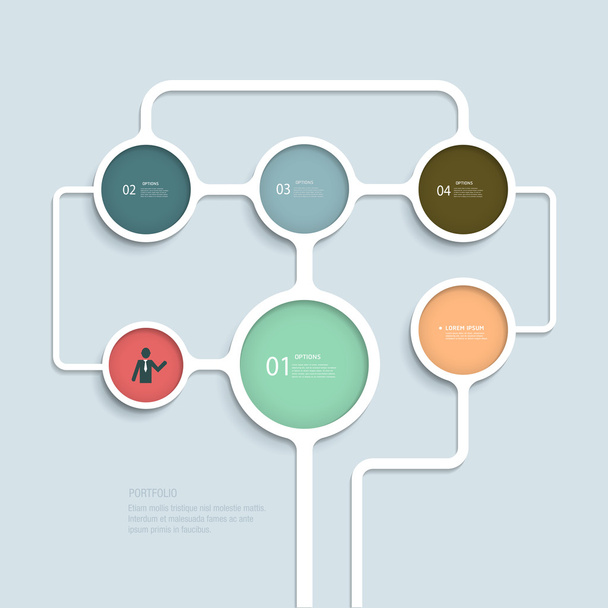 eenvoudige infographic elementen ontwerpsjabloon - Vector, afbeelding