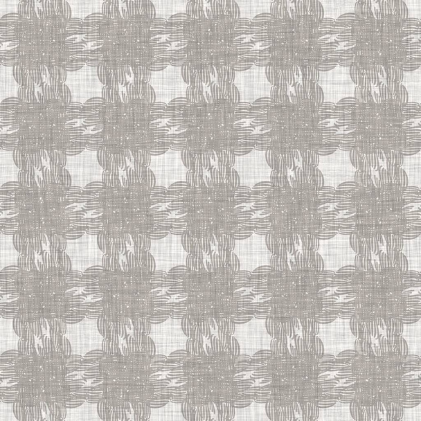 French grey irregular mottled linen seamless pattern. Tonal country cottage style abstract speckled background. Simple vintage rustic fabric textile effect. Primitive texture shabby chic cloth - Photo, Image