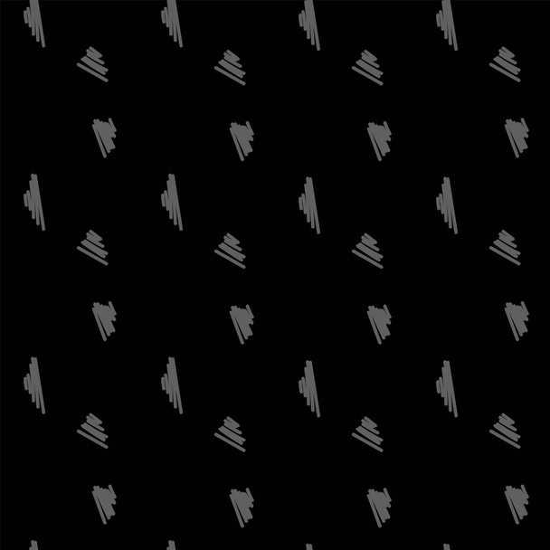 Vector. Hand drawn monochrome grey, black and white seamless pattern. Hatching. Abstract vector texture from strokes in grunge style. Backgrounds with ink, felt-tip pen, brush, ink. - Vetor, Imagem