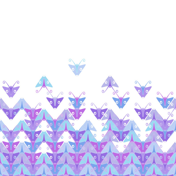 Фон со стилизованными под цвет бабочками
 - Вектор,изображение