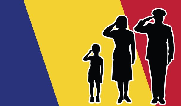 Romania saluto famiglia soldato
 - Vettoriali, immagini