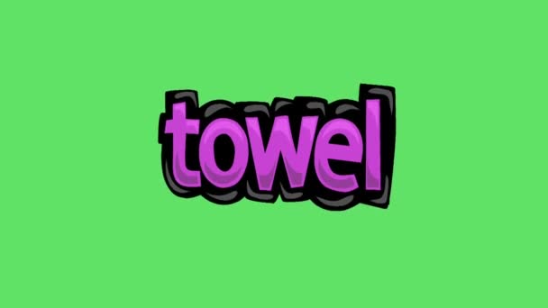 Green screen animation video written TOWEL - Footage, Video