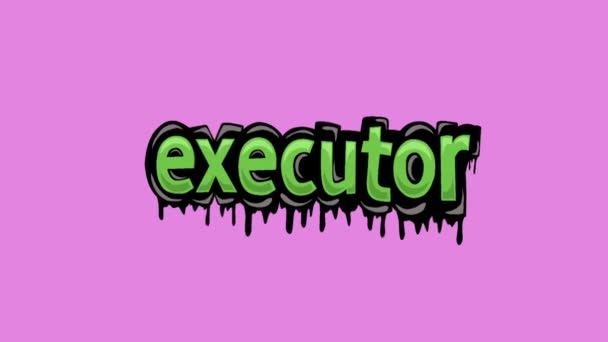 Pink screen animation video written EXECUTOR - Footage, Video