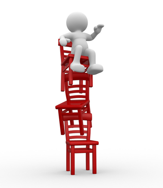 Lidská postava sedí na židlích - Fotografie, Obrázek