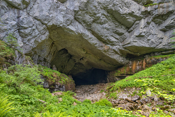 Coiba Mare είναι μια σπηλιά με μια τεράστια είσοδο ανοίγματος, στα βουνά Apuseni, Ρουμανία - Φωτογραφία, εικόνα