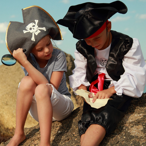Fancy Dress Pirates on Holiday - Фото, зображення
