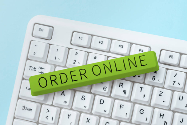 Text sign showing Order Online, Business showcase Buying goods and services from the sellers over the internet -49172 - 写真・画像