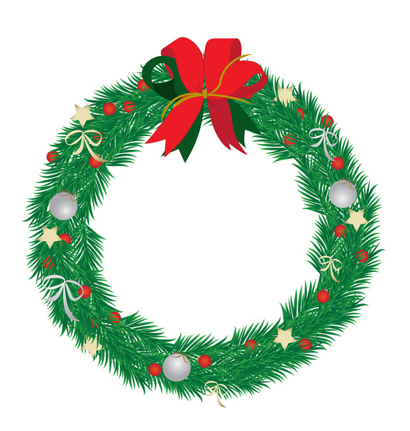 christmas wreath - Vector, Image