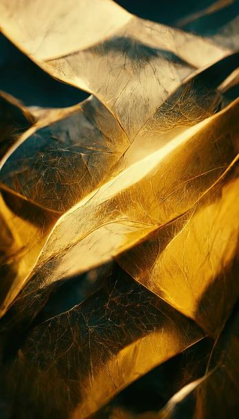 Abstract luxury golden background. Mysterious beautiful shiny gold texture backdrop. Modern design element. Digital art. - Fotografie, Obrázek