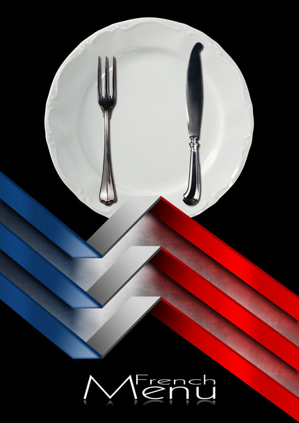 Francia étterem menü Design - Fotó, kép