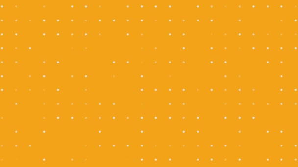Sci-fi abstract Full HD resolution animated background. Intro or transition with white dots that disappear and appear in random order on yellow background. - Séquence, vidéo