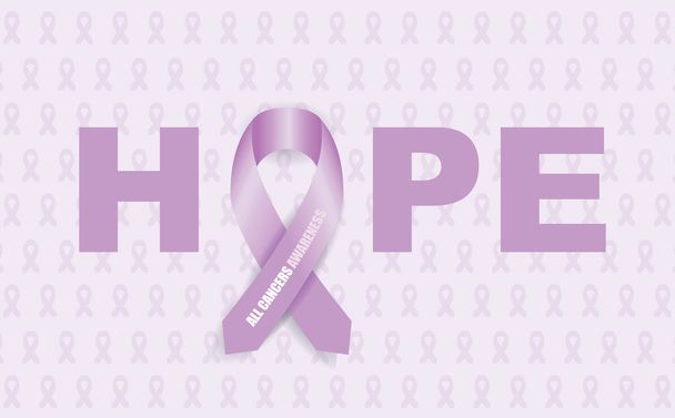 All cancer awareness ribbon - Vetor, Imagem
