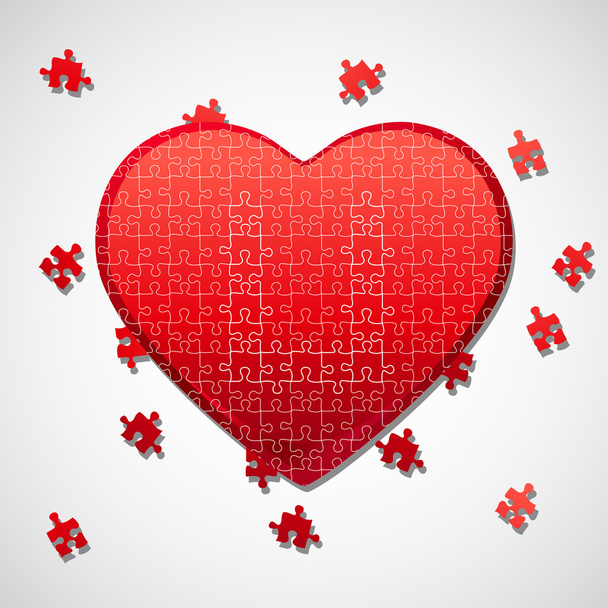 Jigsaw corazón del rompecabezas
 - Foto, Imagen
