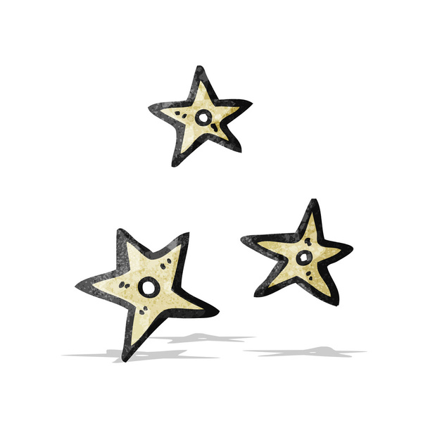 αστέρια ninja κινουμένων σχεδίων - Διάνυσμα, εικόνα