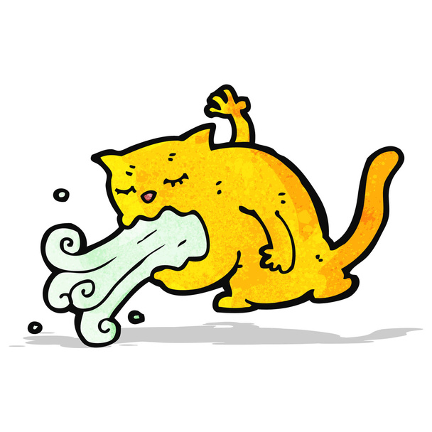 sarjakuva röyhtäily kissa
 - Vektori, kuva