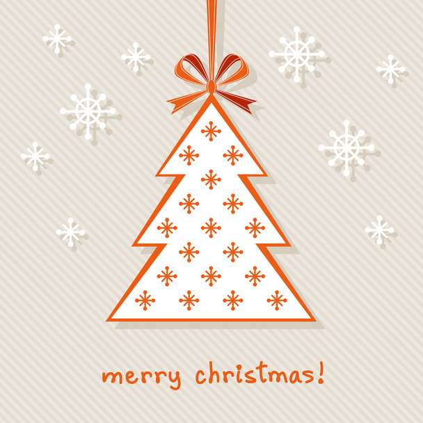 Vector Christmas tree tag - Vector, Image